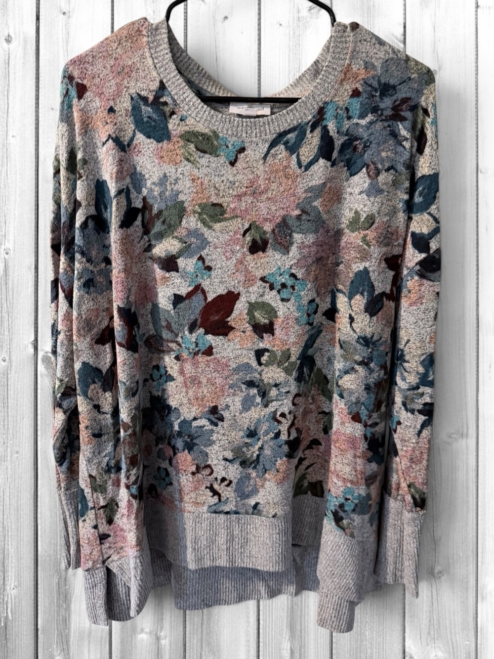 🌼Westbound Floral Crewneck Sweater in Grey, Blue, Pink, Green